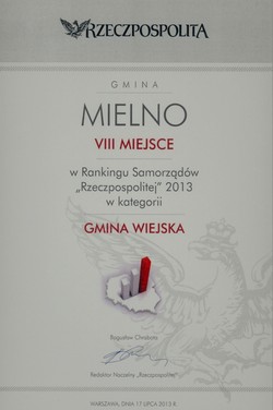 VIII miejsce w Rankingu Samorządów &quot;Rzeczpospolitej&quot; 2013