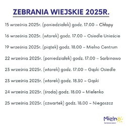Terminy zebrań wiejskich 2025