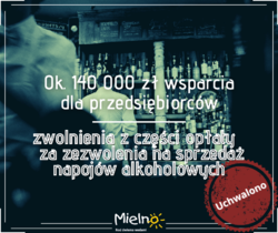Częściowe zwolnienie przedsiębiorców z opłaty za zezwolenie na sprzedaż napojów alkoholowych