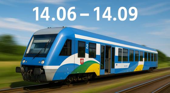 Wydłużenie kursowania szynobusu w sezonie wakacyjnym 2025