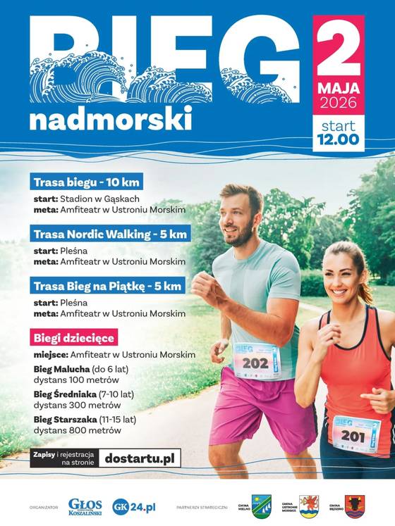 BIEG NADMORSKI I MARSZ Z KIJKAMI - II EDYCJA